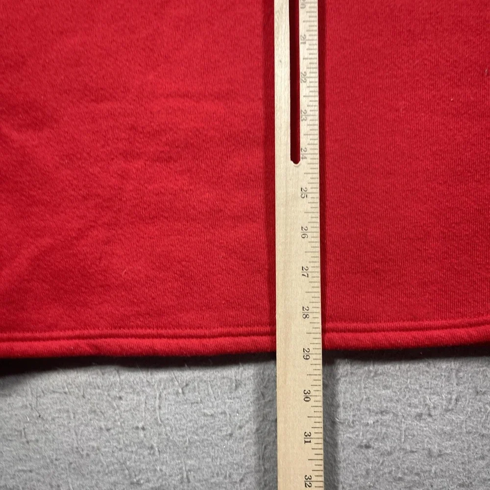 Vintage Quarter Zip Sweatshirt Men XL Relaxed Fit Red Pullover Retro Casual 90s